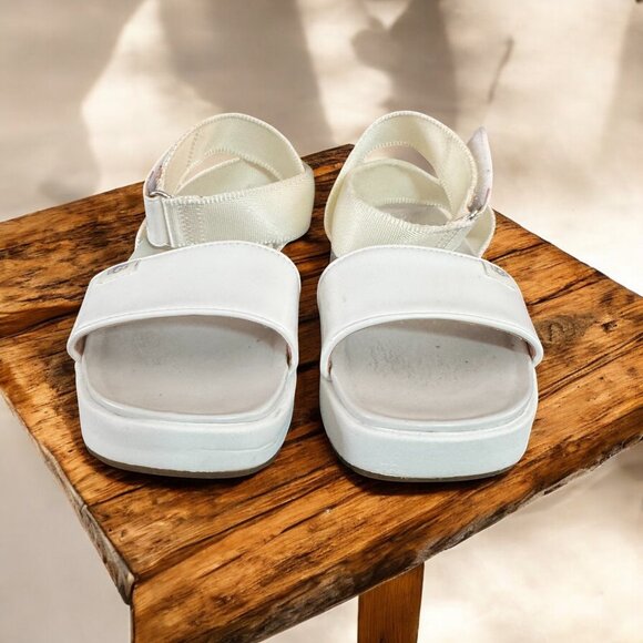 UGG Lennox White Chunky Ankle Strap Wedge Platform Sandals Womens 6 - Picture 4 of 12